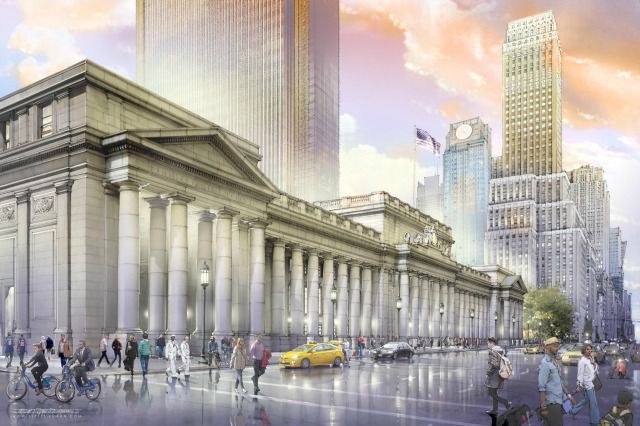 A rendering of what Penn Station would look like under the Rebuild Plan.